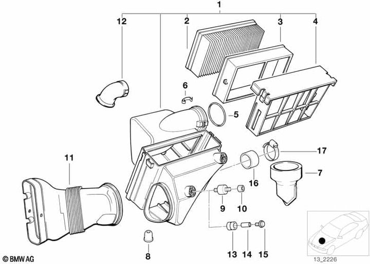BMW Original Luftfilter-Element 13721730449