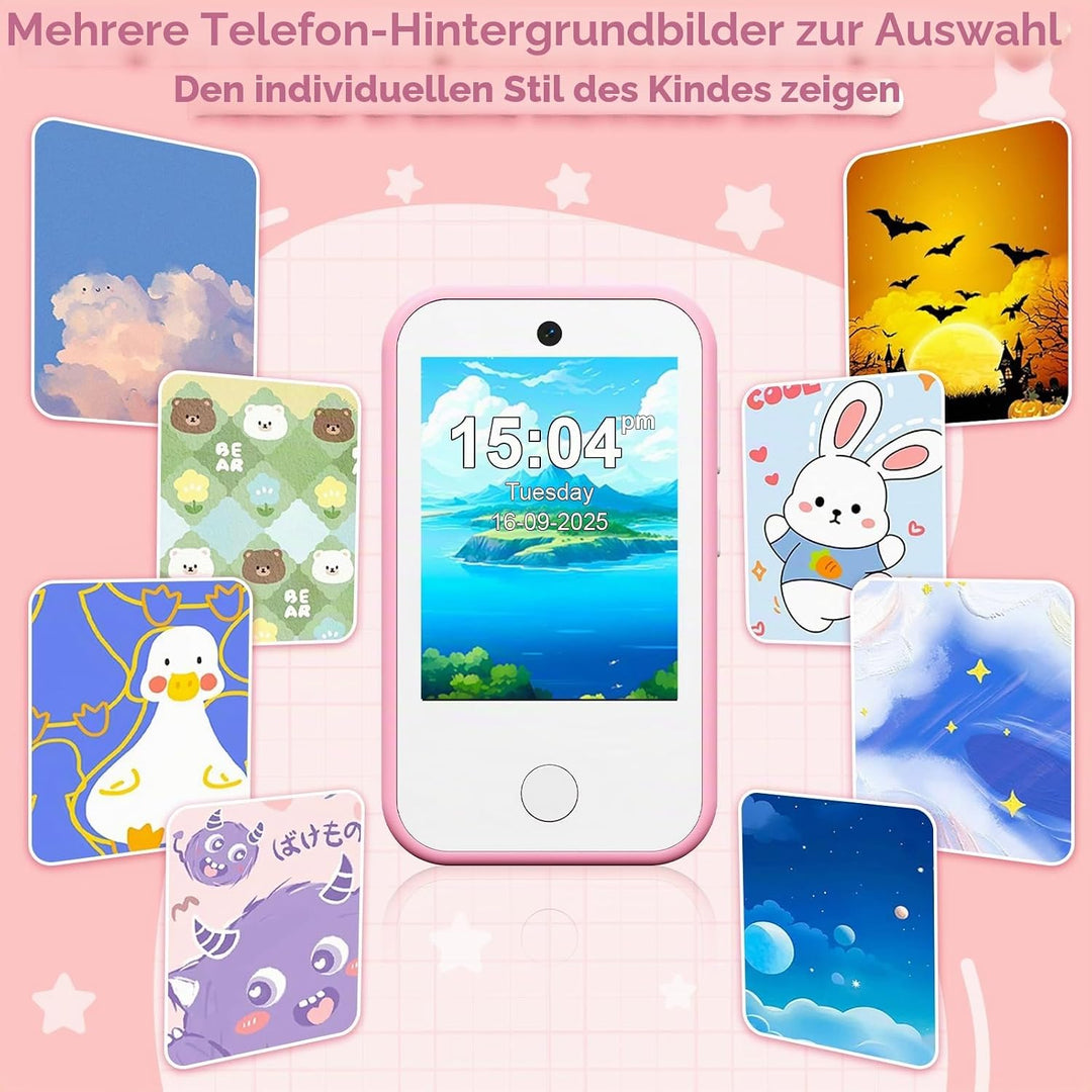 4G Kinderhandy Spielzeug mit Dual Kamera Kinderkamera 2.8 Inch Touchscreen Kindertelefon Lerntelefon