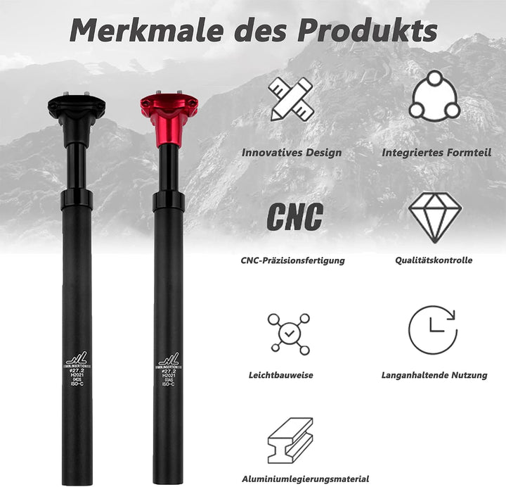 JaneEyre Federsattelstütze hochwertigem Fahrrad Sattelstütze, Durchmesser 27,2, 30,8 oder 31,6 mm，Sa