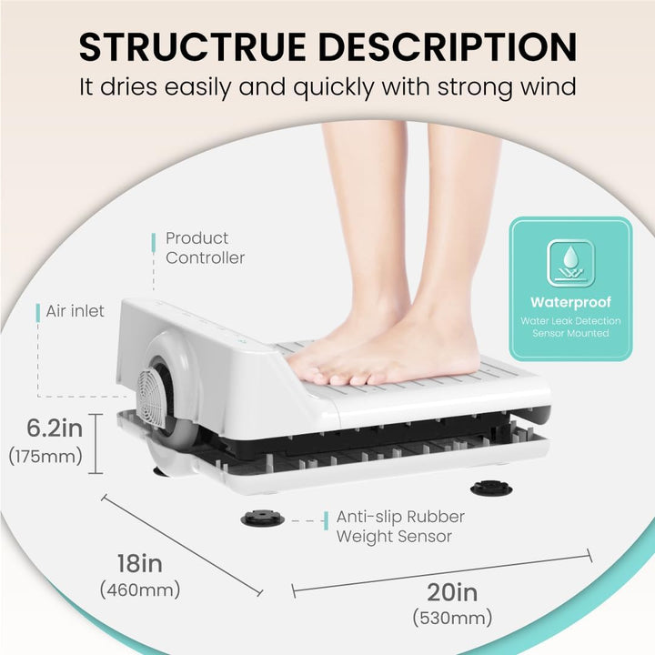 VOVO STYLEMENT BD-7700W Body &amp; Foot Dryer, Made in Korea, Temperature &amp; Wind Volume Controlled Dryer