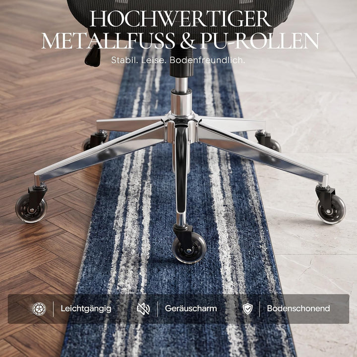 Schreibtischstuhl Ergonomischer Bürostuhl mit 150kg Tragkraft, verstellbaren Armlehnen, dynamischer