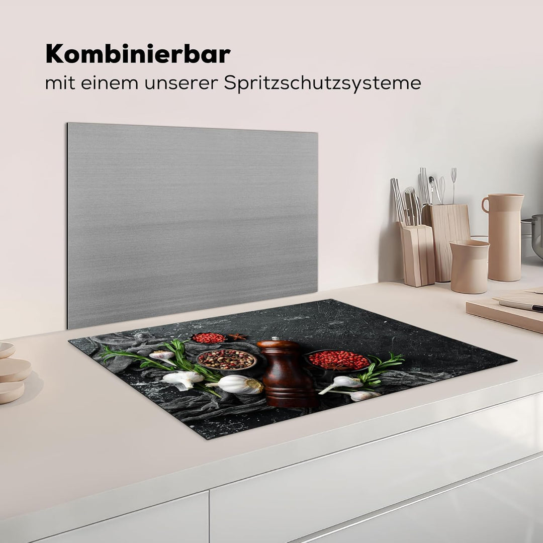 KitchenYeah© Herdabdeckplatte 75x52 cm Einteilig Küche Herdabdeckung Induktionsfeld Ceranfeld Herdab