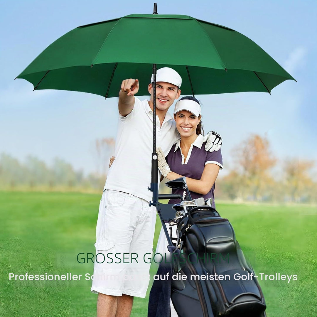 NINEMAX Golf Regenschirm Gross Sturmfest XL/XXL,Grosser Regenschirm Sturmfest | Stabil Golfschirm Gr