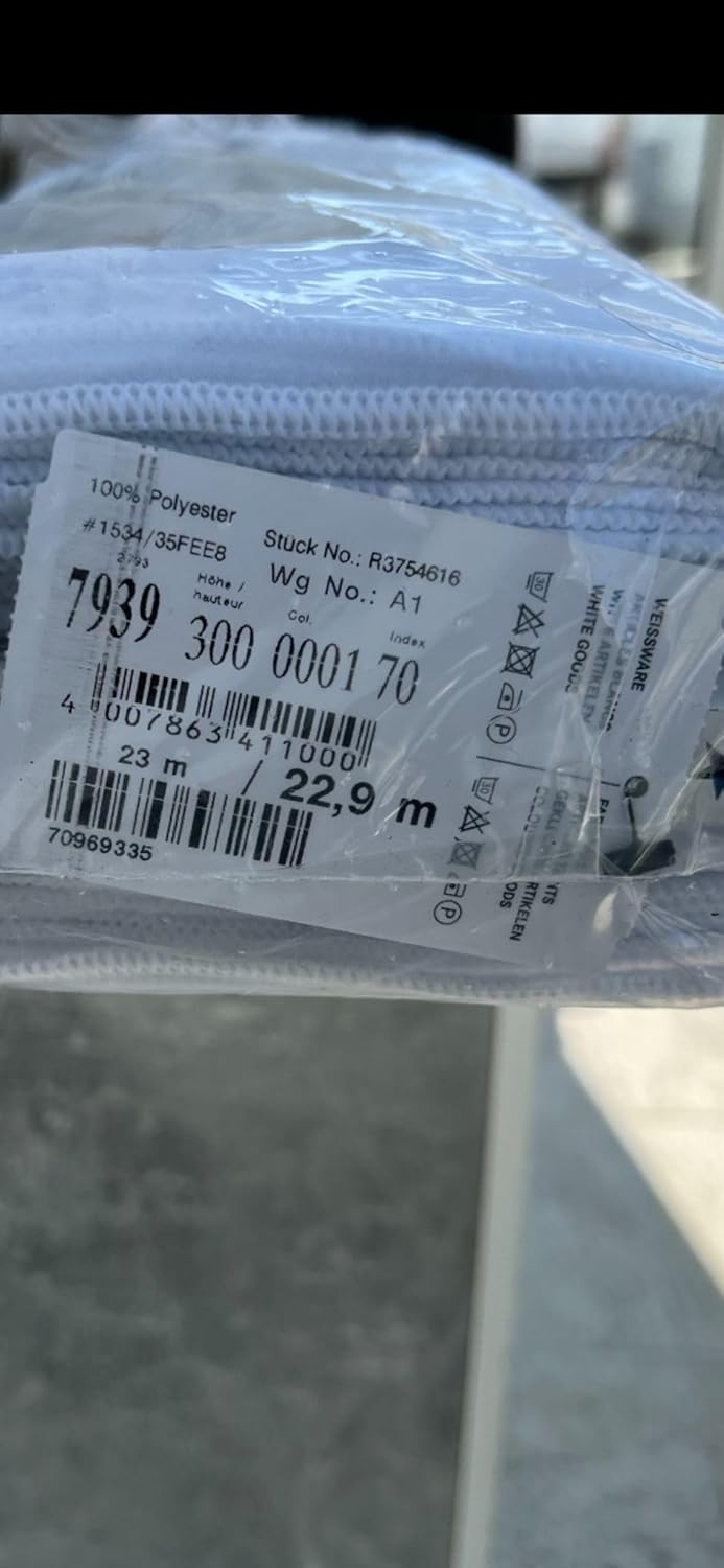 Fertiggardine weiss Store (Breite 200 cm Länge 240 cm), Breite 200 cm Länge 240 cm