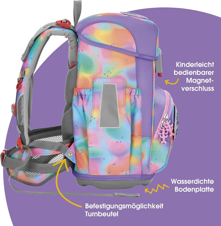 Step by Step Schulranzen-Set Cloud, 5-teilig, ergonomischer Tornister mit Reflektoren, höhenverstell