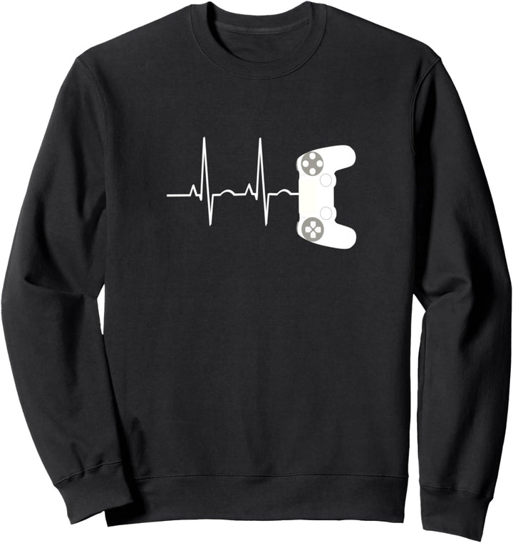 Puls Herzschlag Controller Video Game Spieler Zockerin Sweatshirt