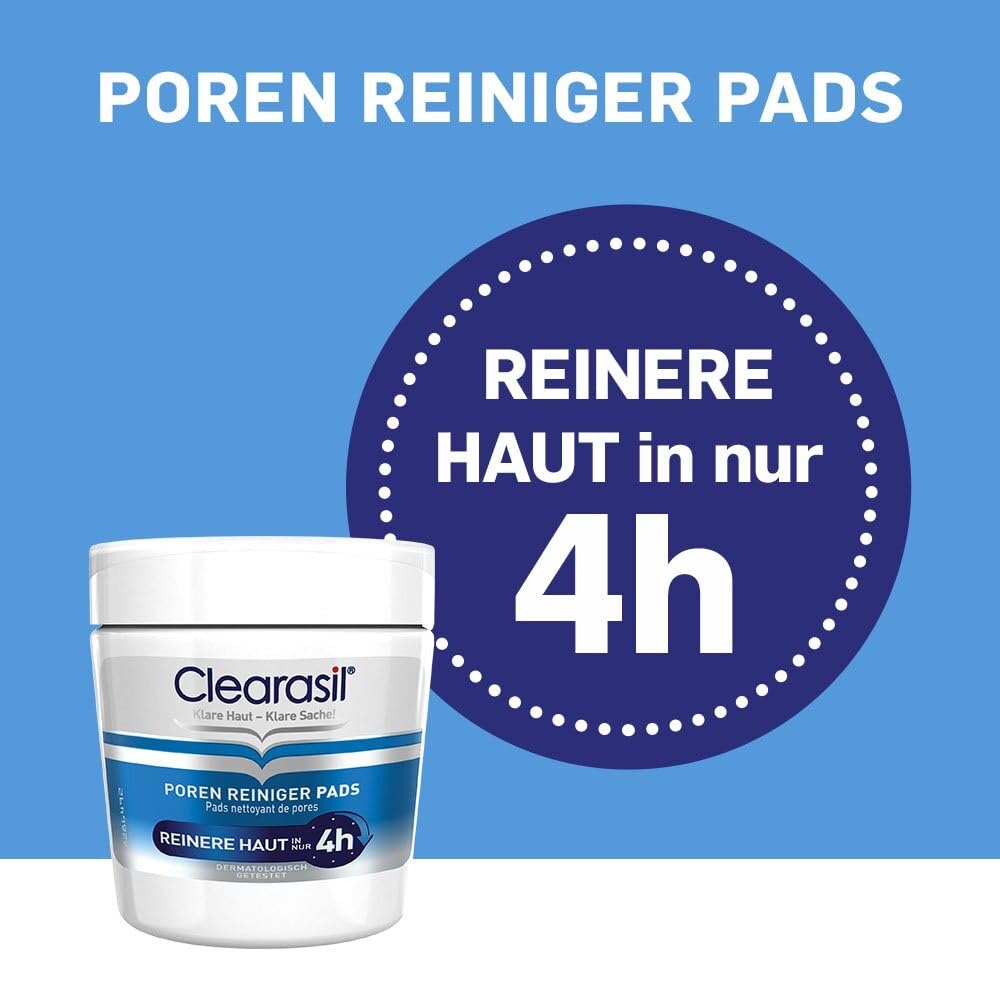 Clearasil Poren Reiniger Pads - Anti Pickel &amp; Mitesser Pads zur Reinigung der Poren im Gesicht - 6 x