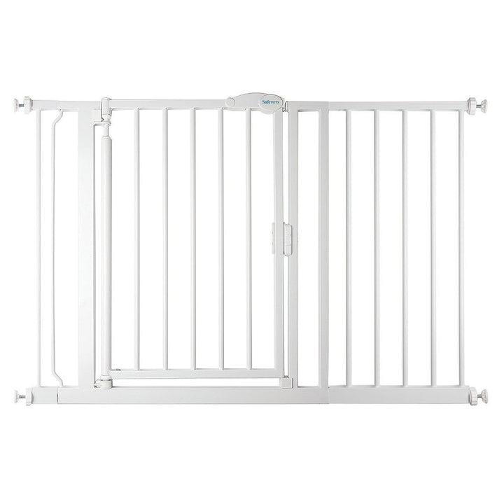 Safetots Druckmontage Selbstschliessendes Treppengitter, 118.2cm - 125.2cm, Weiss, Automatisch Schli