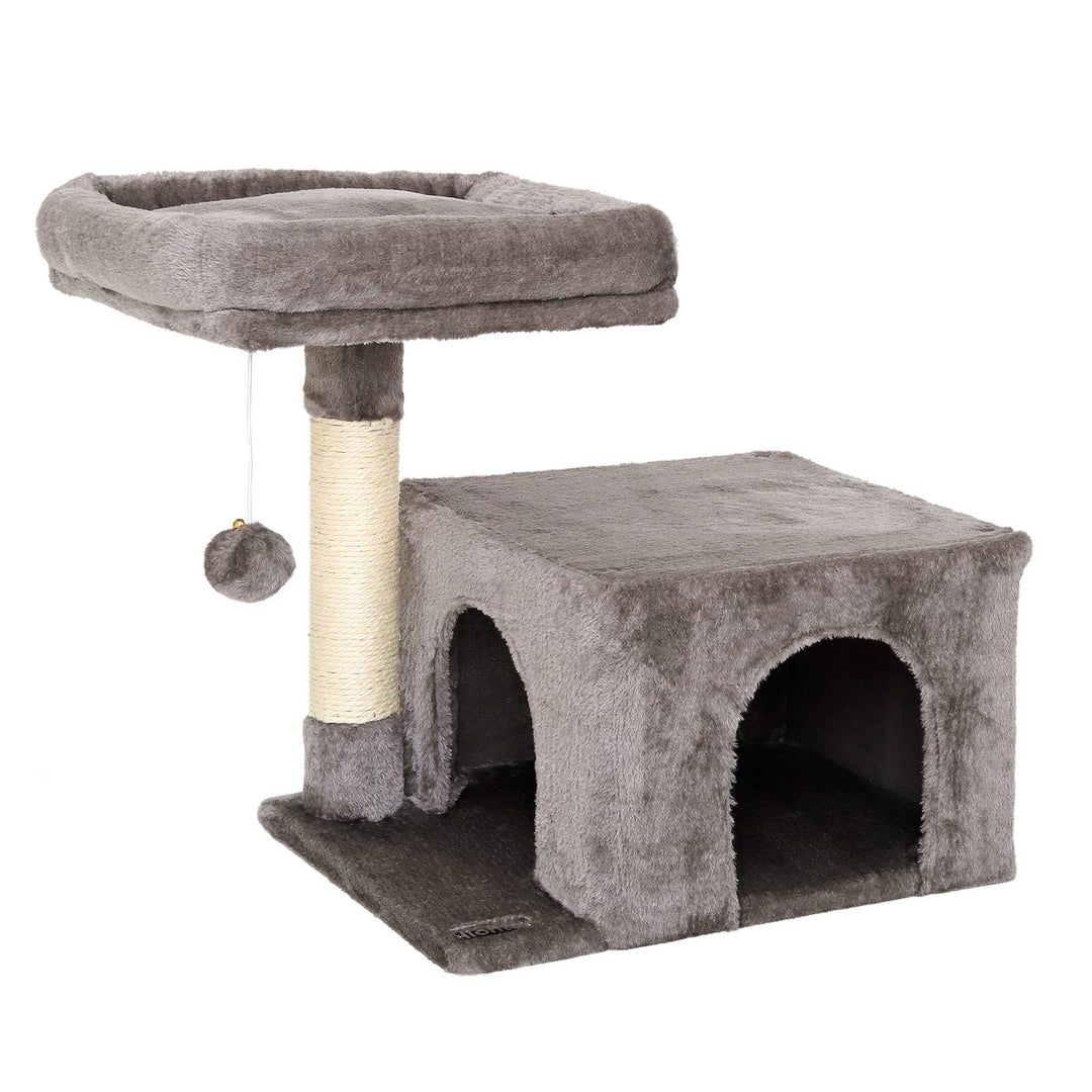 lionto Kratzbaum Kletterbaum Katzenkratzbaum Katzenbaum Höhe 50 cm, dunkelgrau, Dunkelgrau