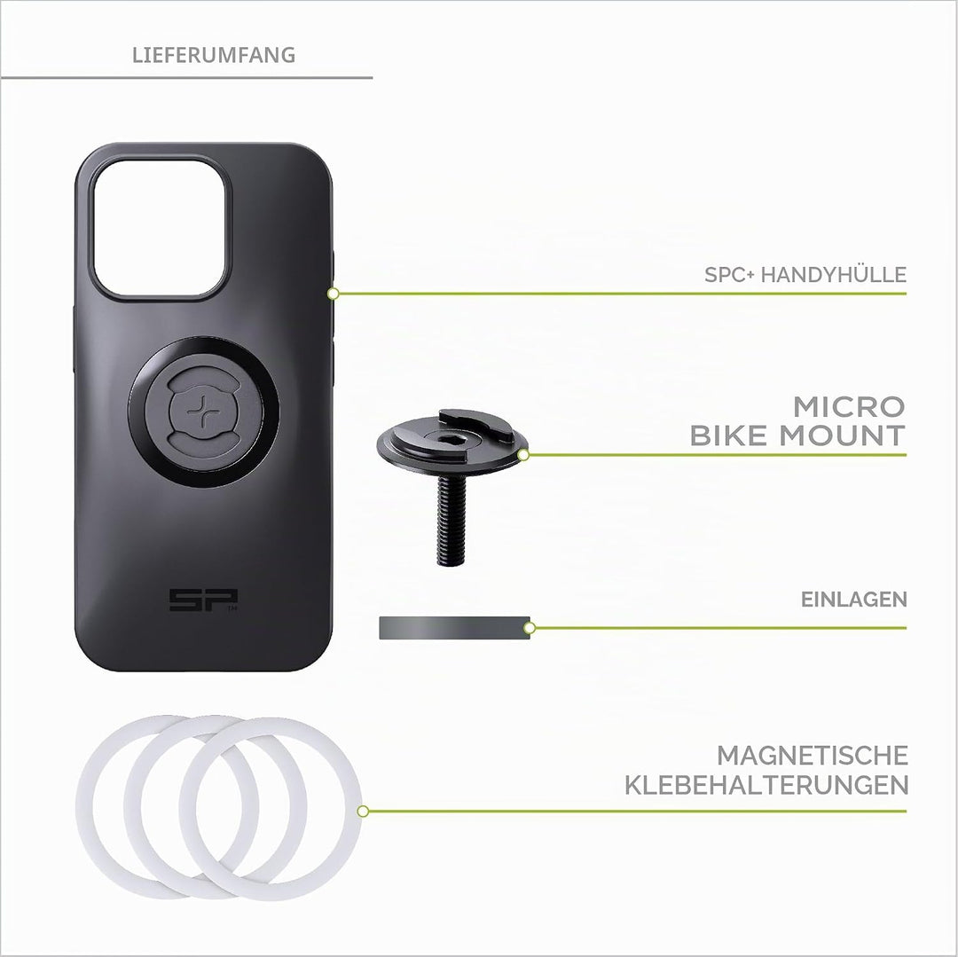 SP CONNECT Micro Stem Bundle | SPC+ | für Samsung S22 Handy Halterung für den fahrradlenker | Smartp