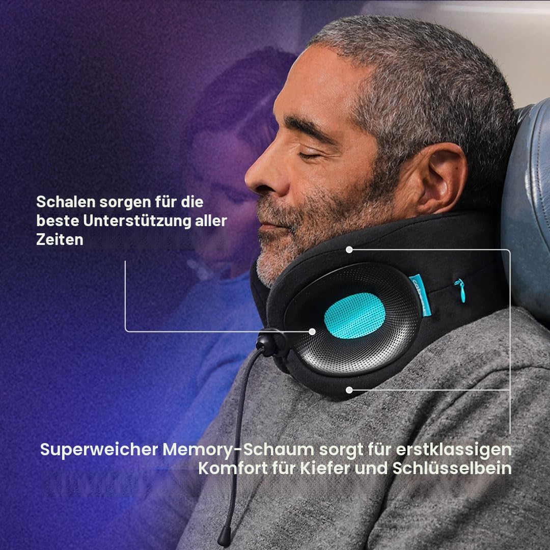Cabeau Reisekissen für Lange Flüge, Evolution X, Nackenstütze, Memory-Schaum, Komfort für den Gang f