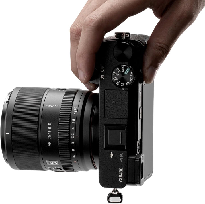 VILTROX 75mm F1.8 EVO Objektiv, AF 75mm f1.8 für Sony E Mount, Autofokus APS-C Objektiv für Sony A7C