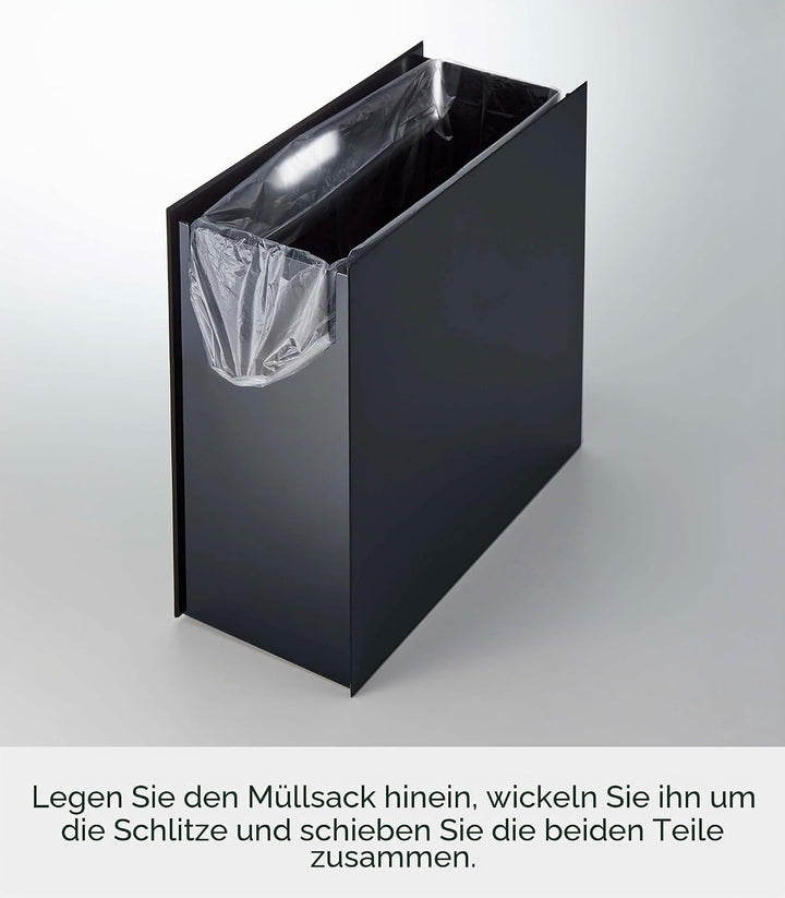 YAMAZAKI Home Mülleimer, moderner Mülleimer, mit Griff, für Küche, Schlafzimmer, Badezimmer, Büro, K