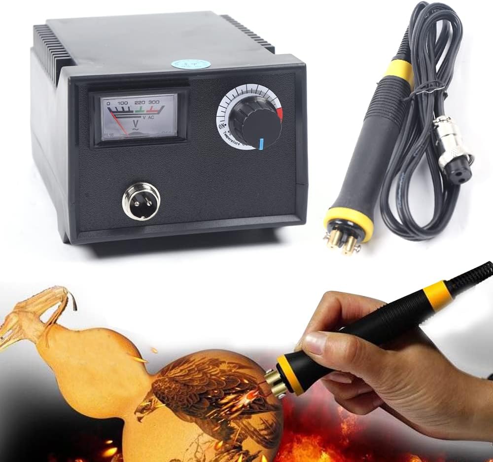Pyrographie-Maschine Set, 100W Holzbrenner mit LCD-Display und einstellbarer Temperatur, Holzverbren