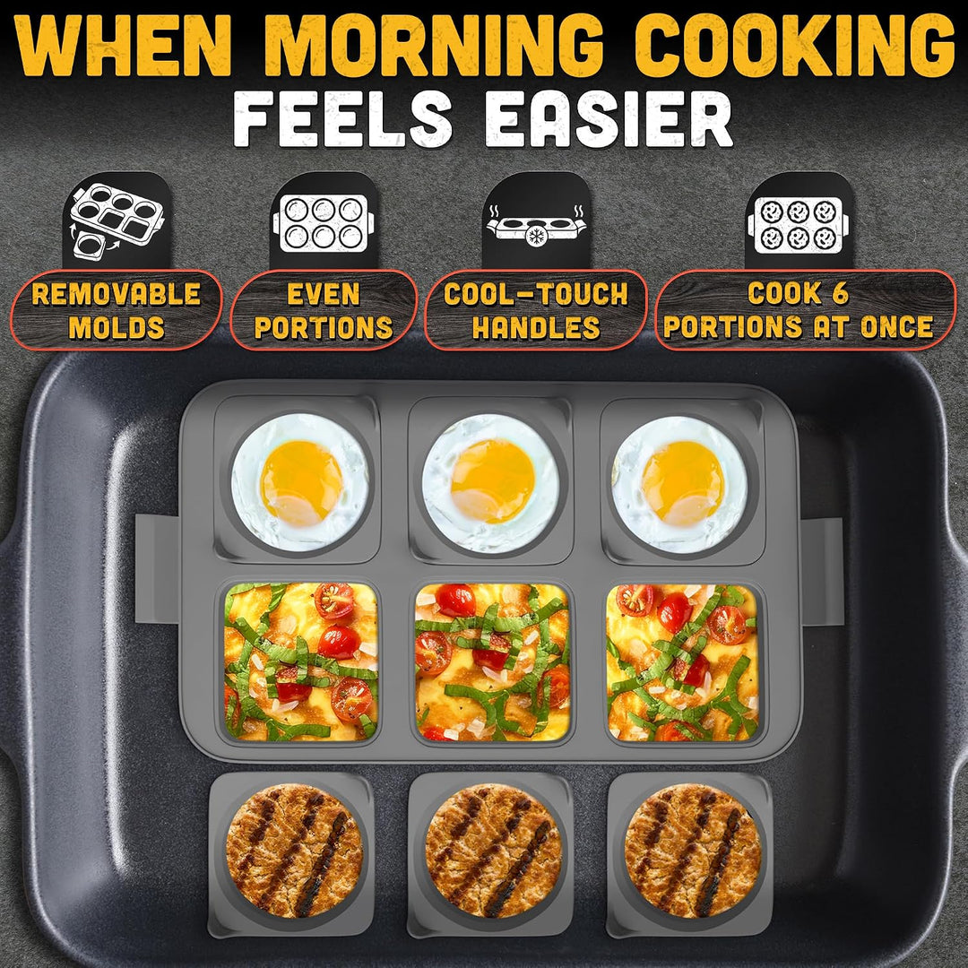 Silikon-Eierformen für Grillplatte – Ringe zum Braten von Eiern – Küche, runder Herd, Eierringe für