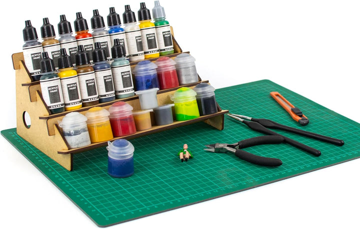 Farbenregal (Farbständer) Hohe Kapazität Stufen-Organizer (ohne Bohrungen) für Tabletop-Farben &amp; Mod