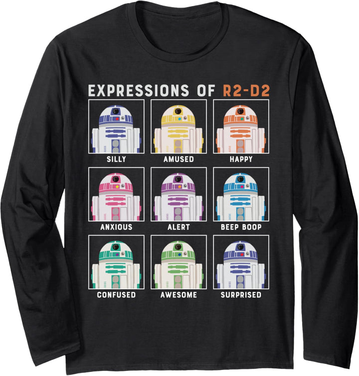 Star Wars Expressions of R2-D2 Funny Langarmshirt