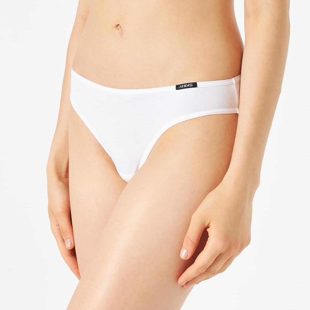 Skiny Damen Cotton Essentials 081482 Slip (3er Pack) L Weiss, L Weiss