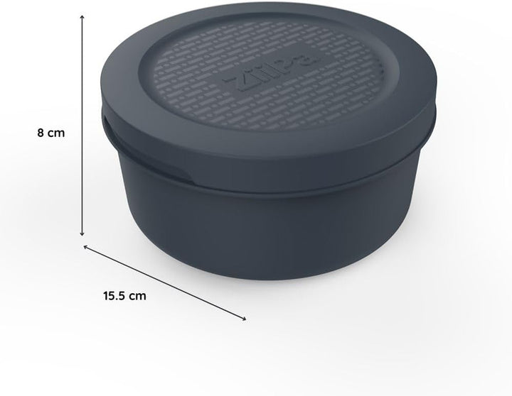 ZiiPa Pizzateigbox – ø 16 cm / 250 Gramm – Schiefer – 6 Stück