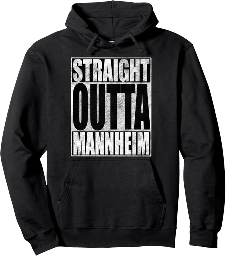 Straight Outta Mannheim Hip Hop Design Geschenk Pullover Hoodie