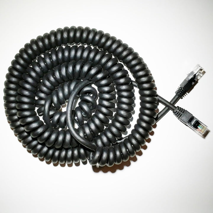 Curlynet Cat5e-Ethernet-Kabel, spiralgewickelt, 24 AWG, 1,2 - 4 m 1,2 - 4,5 m
