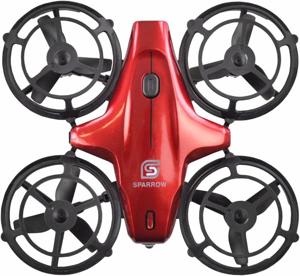 Amewi 25324 Sparrow Mini-Drohne mit Steuerungssensoren, rot