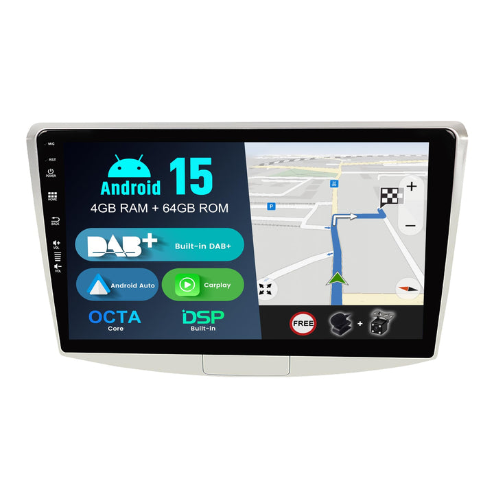 Autoradio - [Eingebaut DAB] -Android 15 für Passat B6 / B7 Magotan/CC (2010-2018) GPS Radio - CarPla
