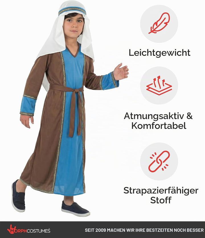 Fun Shack Hirten Kostüm Kinder, Biblisches Halloween Kostüm Kinder, M M Blau, M Blau