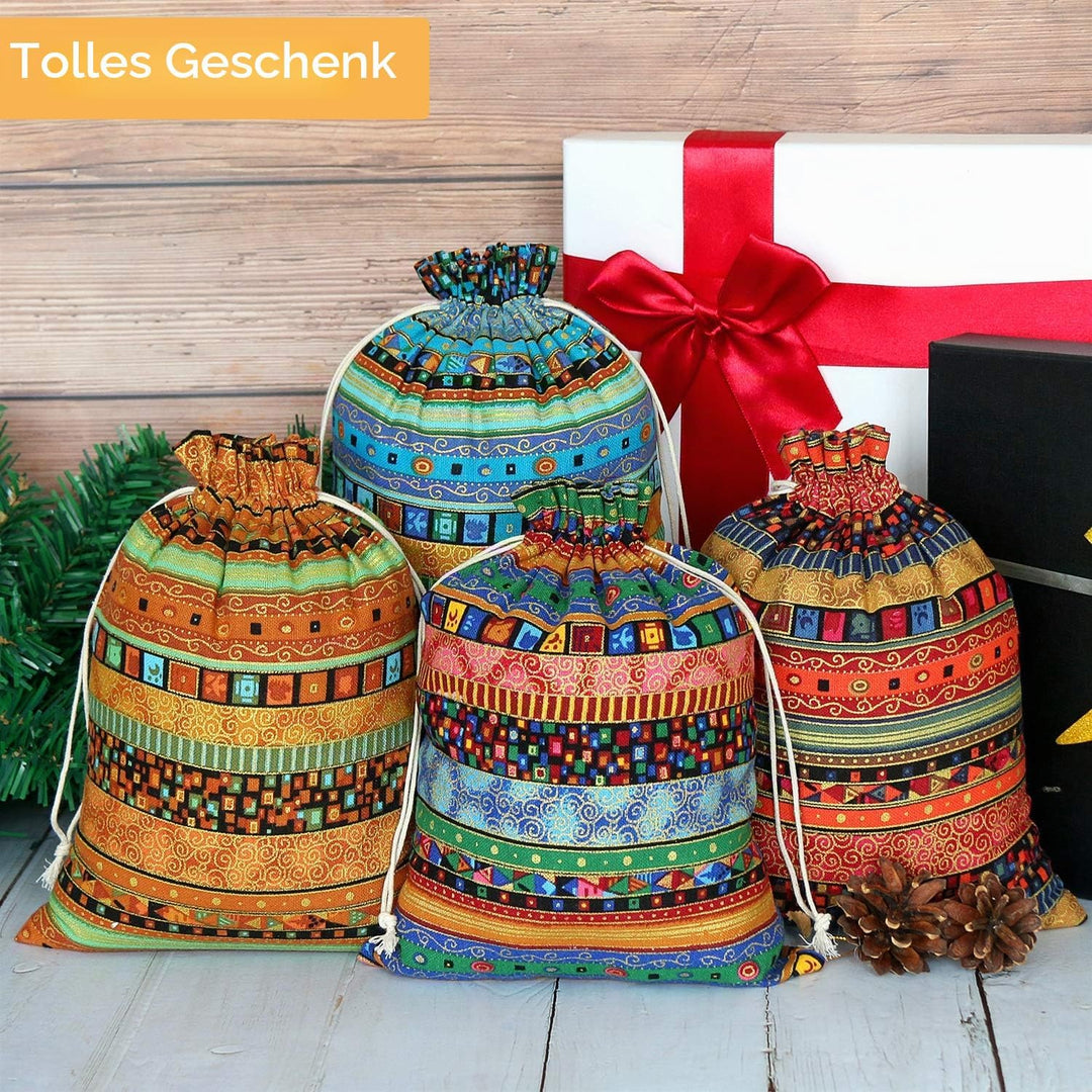 SumDirect 20Pcs Jutesäckchen Jutebeutel, Geschenksäckchen, Jute Sack, Baumwolle Säckchen mit Kordelz