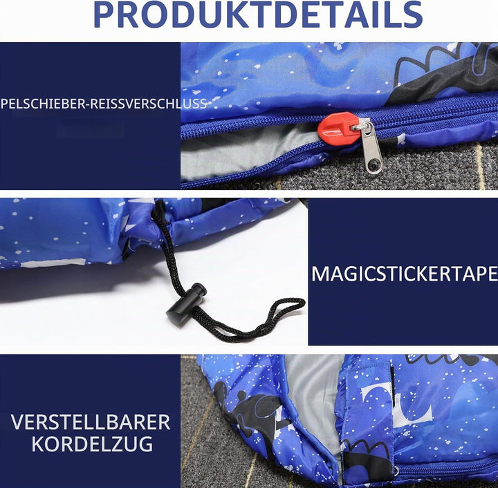 tuphen Kinder-Schlafsäcke – Camping-Schlafsäcke mit Tragetasche – kompakter Schlafsack zum Wandern,