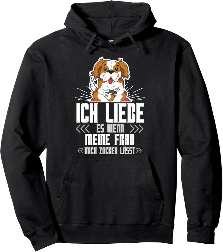Ich Liebe Es Wenn Meine Frau Mich Zocken Lässt Gamer Zocker Pullover Hoodie