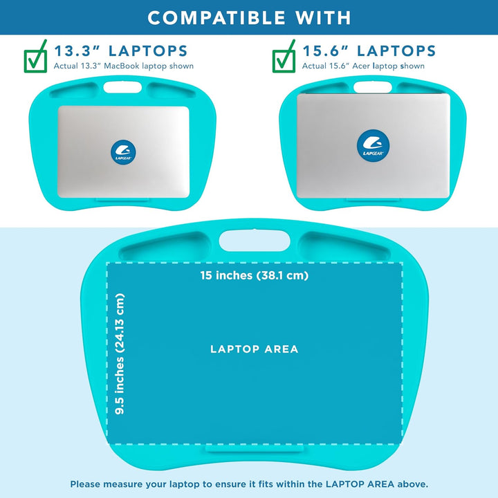 LAPGEAR MyDesk 44449 Schossschreibtisch mit Geräteleiste und Handyhalterung, passend für Laptops bis