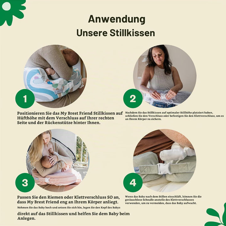 My Brest Friend Deluxe Nursing Pillow for Breastfeeding &amp; Bottle Feeding, Enhanced Posture Support,