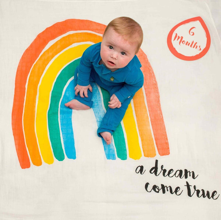 Lulujo Baby erstes Jahr Meilensteindecke und Karten Set A Dream Come True. Ein Traum Wird Wahr, Ein