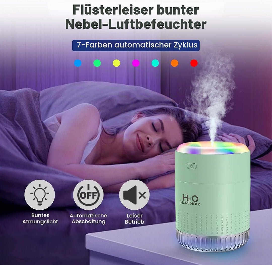 KARFUN Small Humidifiers,Portable Desk Humidifiers,Luftbefeuchter,Desktop Leiser Mini Luftbefeuchter