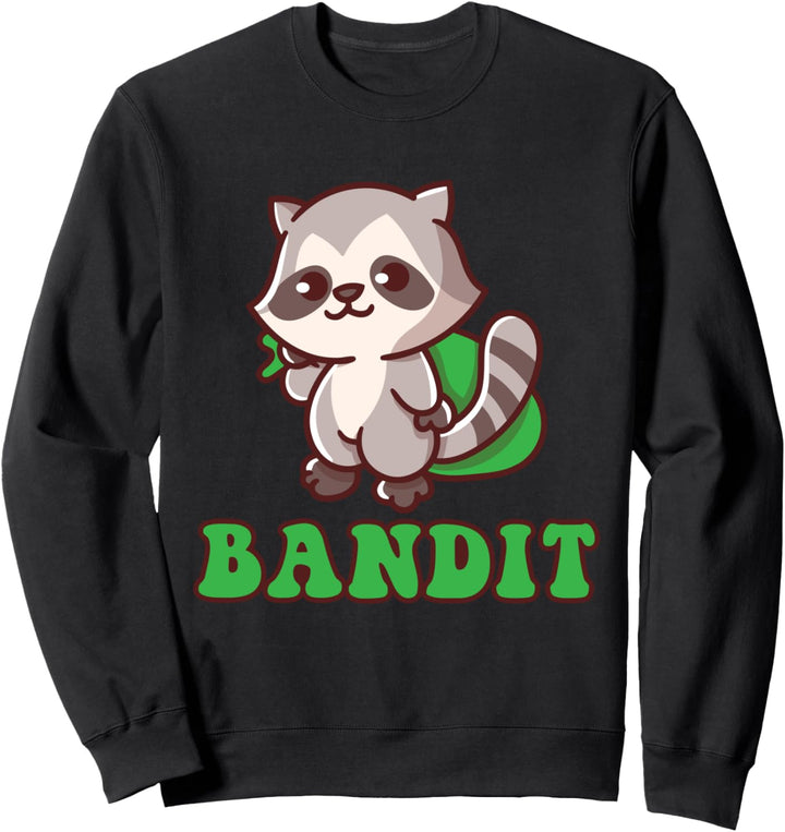 Bandit Süsser Verbrecher Müllpanda Tierfreund Waschbär Sweatshirt