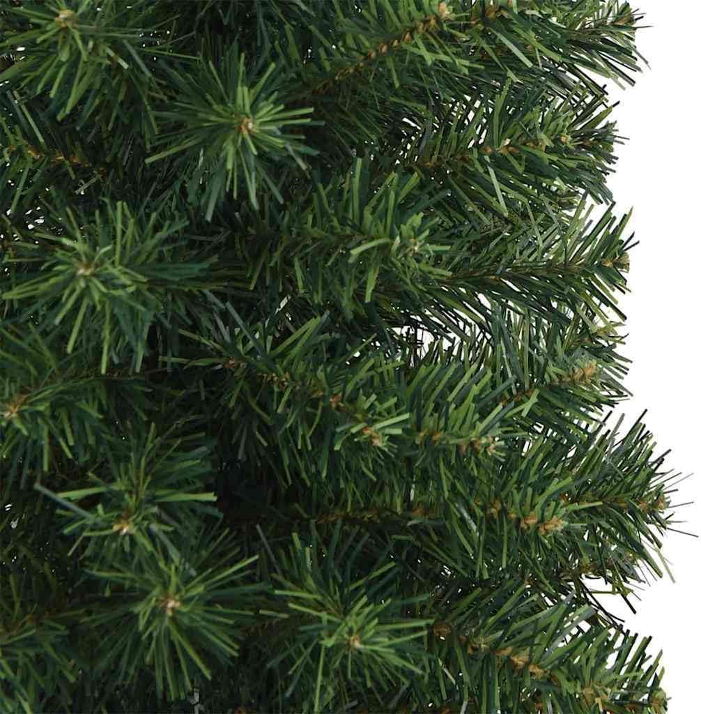 vidaXL Schlanker Weihnachtsbaum mit 300 LEDs Grün 210 cm, Gr&amp;