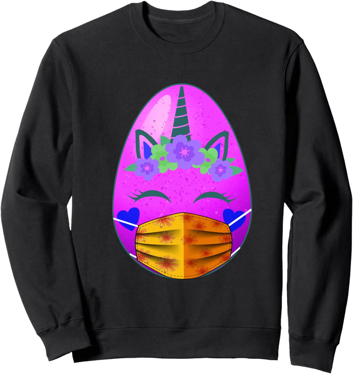 Easter Egg Cute Bunny Einhorn Maske für Kleinkinder Mädchen Sweatshirt