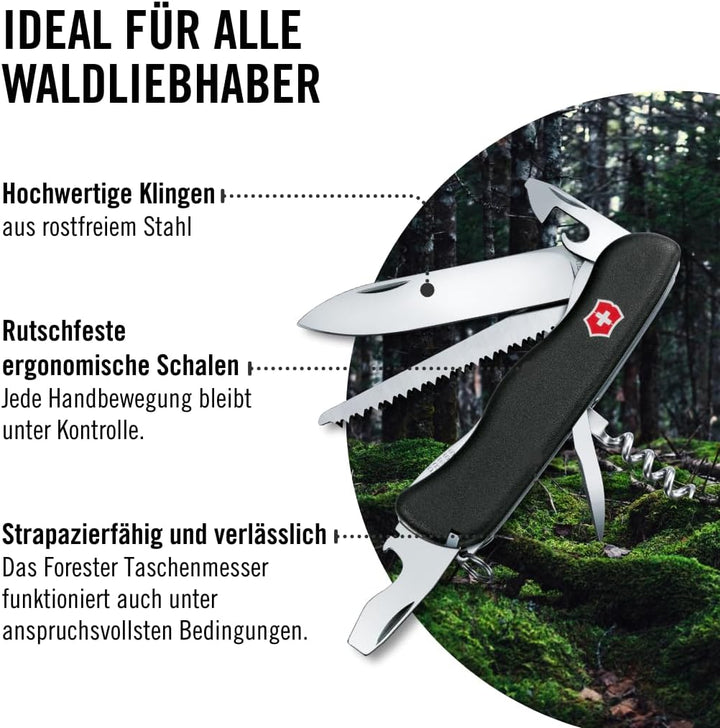 Victorinox Taschenmesser Forester Schwarz One Size Single, Schwarz One Size Single