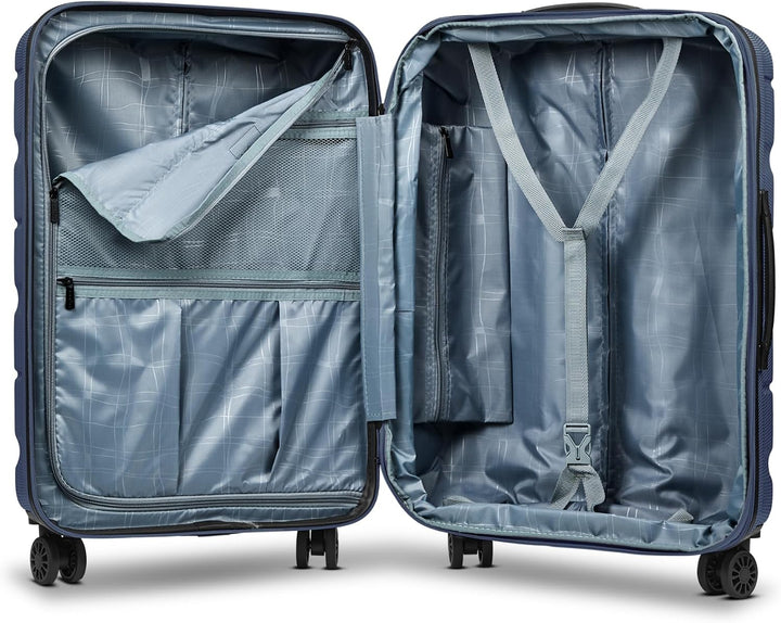 Franky Munich 4.0 Koffer Set | Trolley Hartgepäck - Handgepäck Koffer mit 4 Rollen Einer Dehnfalte,