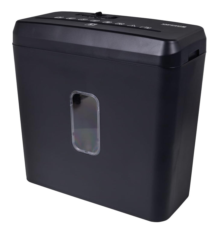 Office Products Aktenvernichter / 5-6 Blätter Querschnitt/Behälter 8 l/Schwarz/Papierschredder für k