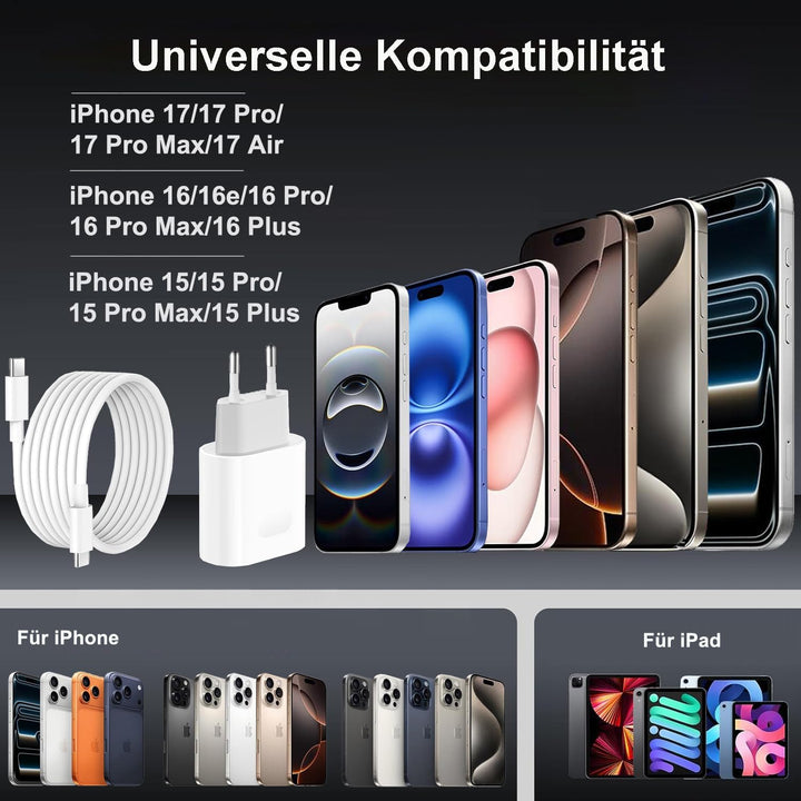 USB C Ladegerät Ladekabel für iPhone 16 15/16 15 Pro/16 15 Pro Max/16 15 Plus,2Pack 25W USB C Power