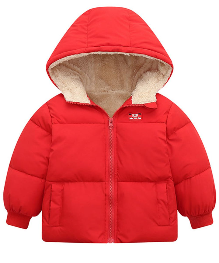 kids4ever Baby Winter Jacke Mantel Reissverschluss Kapuzenjacke Winddicht Warm Fleece Oberbekleidung