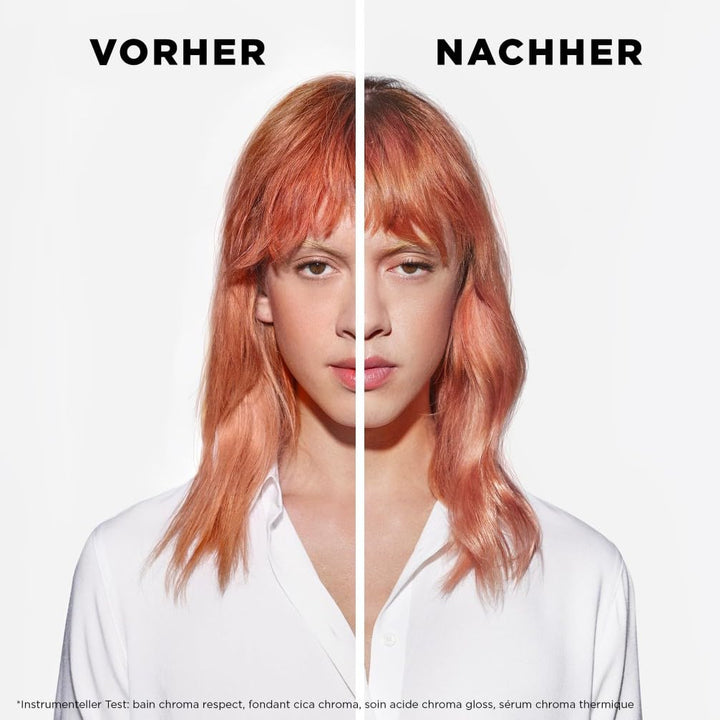Kérastase, Chroma Absolu, Pflegeroutine mit Shampoo und Hochglanzpflege, Für strapaziertes oder gesc