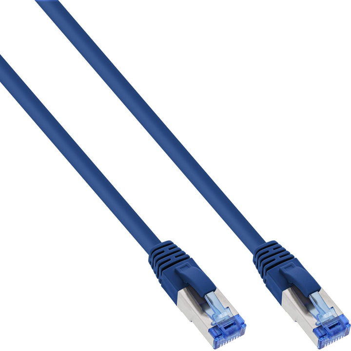 InLine 76815B Patchkabel, S/FTP (PiMf), Cat.6A, 500MHz, halogenfrei, Kupfer, blau, 15m