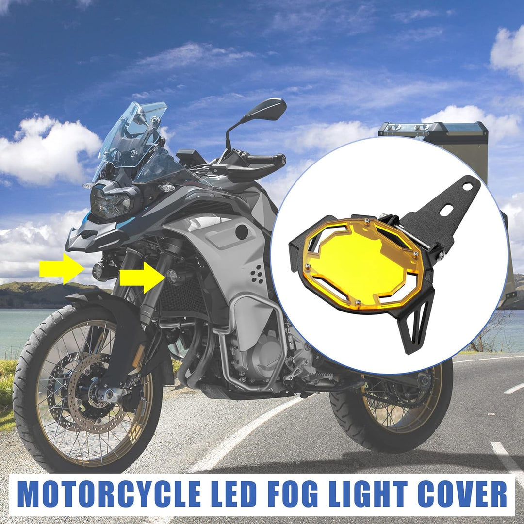 Motoforti Paar Motorrad Nebelscheinwerfer Schutz OEM Nebellicht Nebellampe Gelb für BMW R1200 F800R1