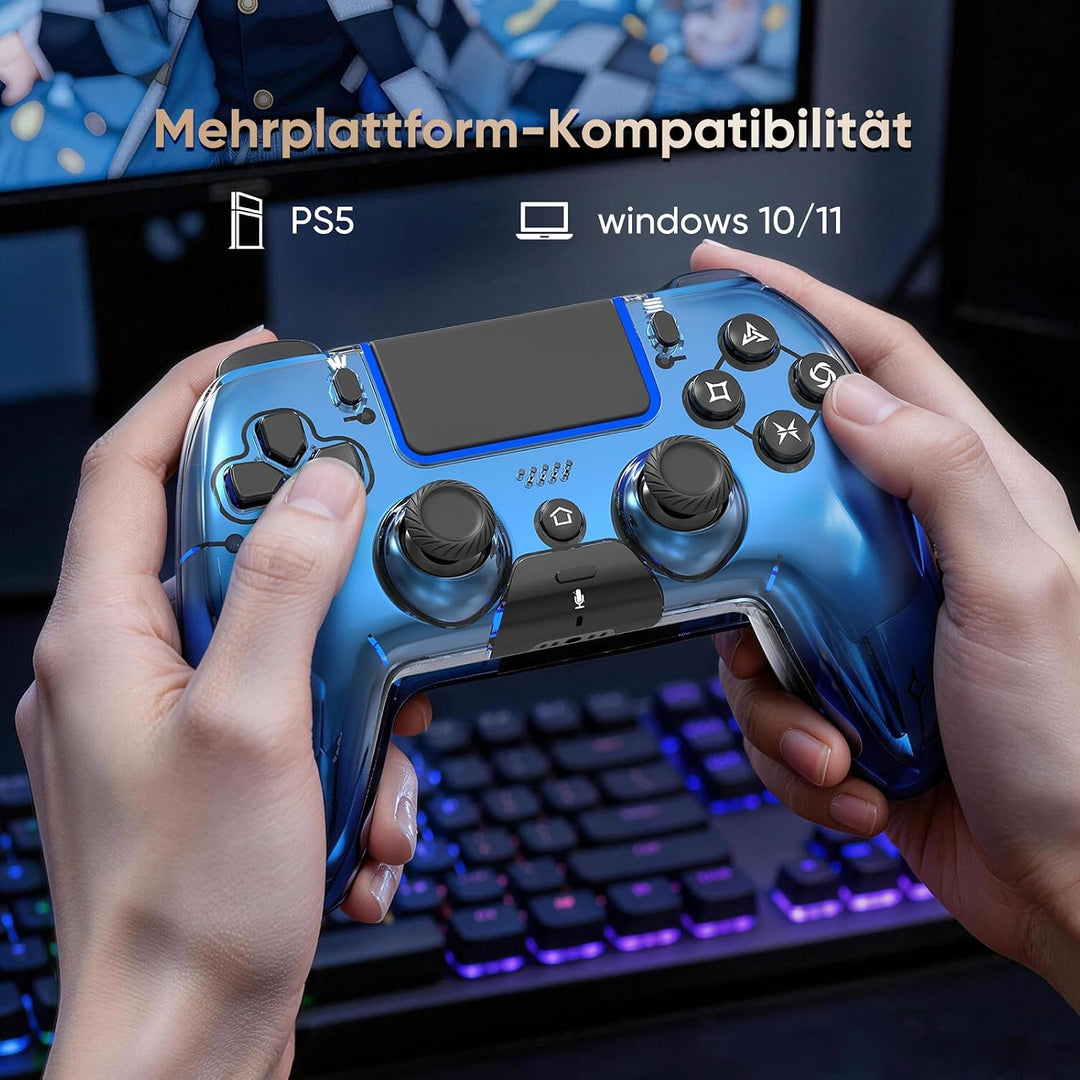 BETMI Wireless Controller für PS5, Pro/Slim/MAC/Steam Deck/PC, Hall-Effekt-Joystick, Doppelvibration