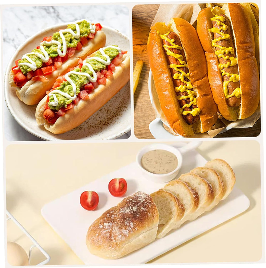Silikon-Mini-Brötchenform | 2 Stück Hot-Dog-Brötchenform, 6 Mulden, Antihaft-Silikon-Brotlaib mit at