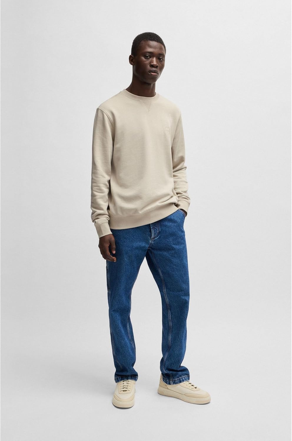 BOSS Herren Westart 1 Pullover L Light Beige, L Light Beige