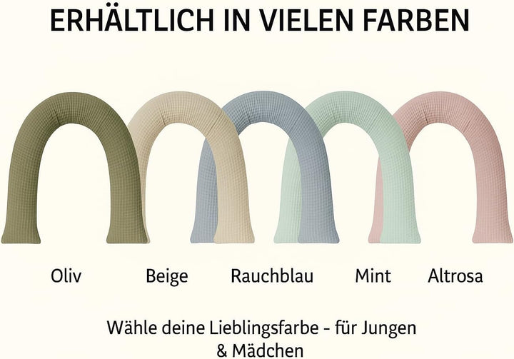 Kinderwagenschlange – Weiche Baby Kuschelschlange für Kinderwagen &amp; Wiege | Handgefertigt aus Baumwo